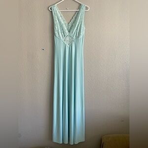 Elegant Light Blue Lace Gown